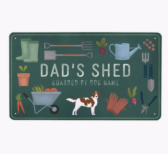 Dad's Shed: Personalised {breedFullName} Metal Garden Sign